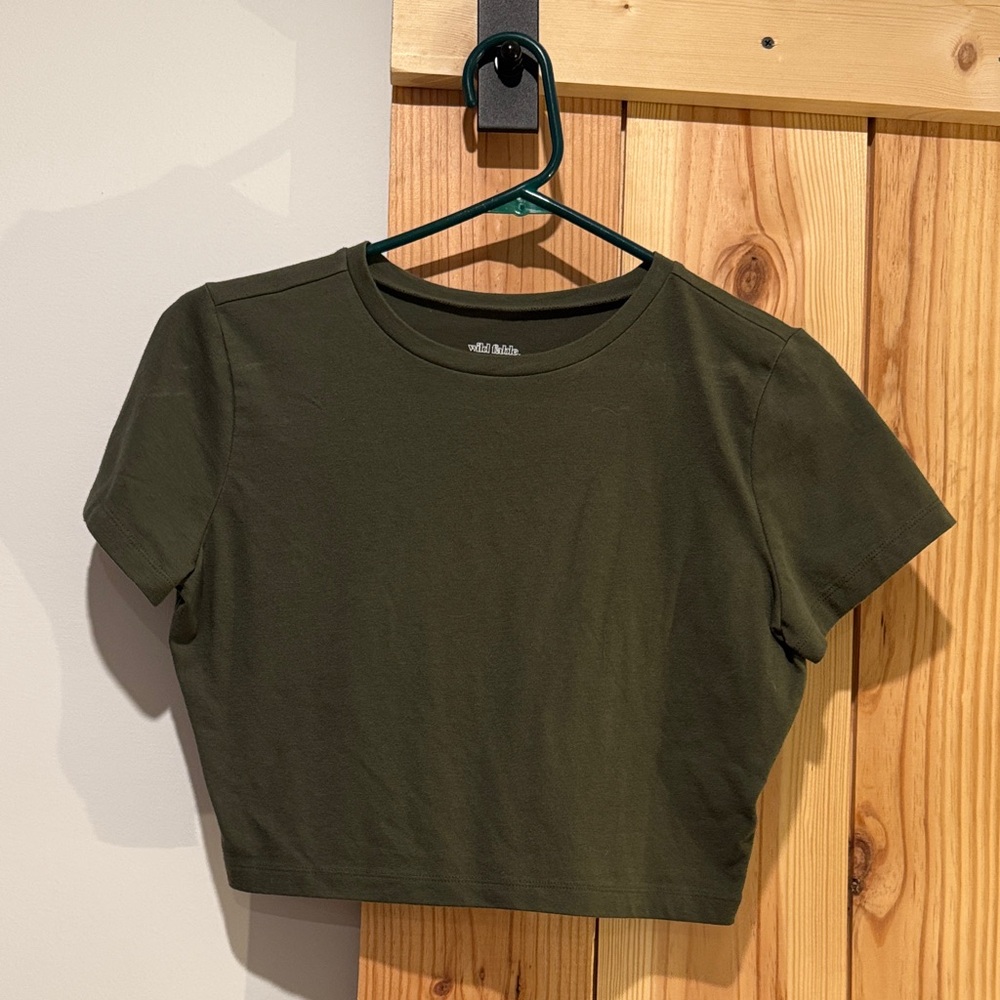 Wild Fable Olive Green Crop Top